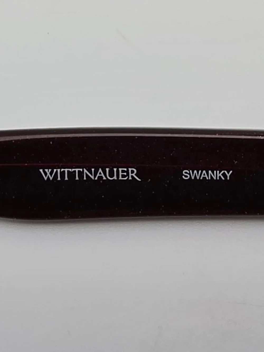 Wittnauer Swanky Berry Red Semi Rimless Cat Eye Eyeglasses Frame w/ Case 52mm